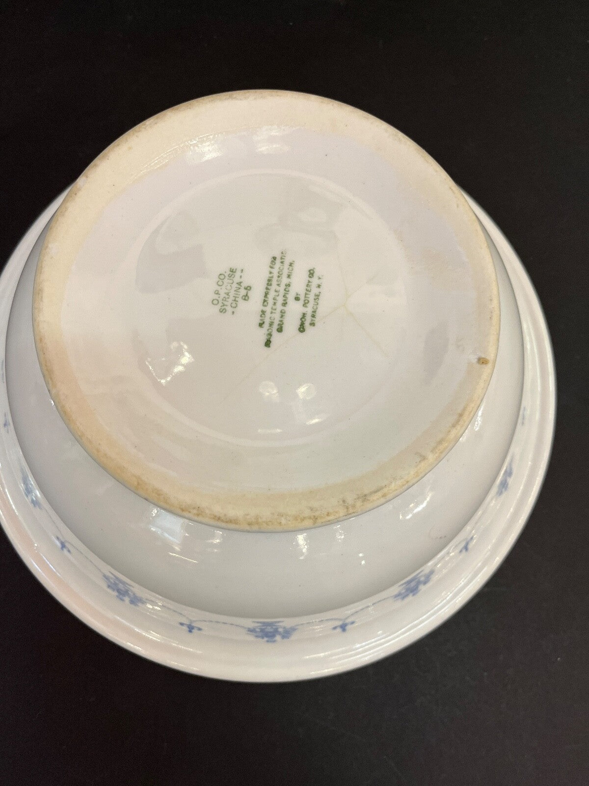 Vintage Grand Rapids MI Masonic Temple Association Serving Bowl