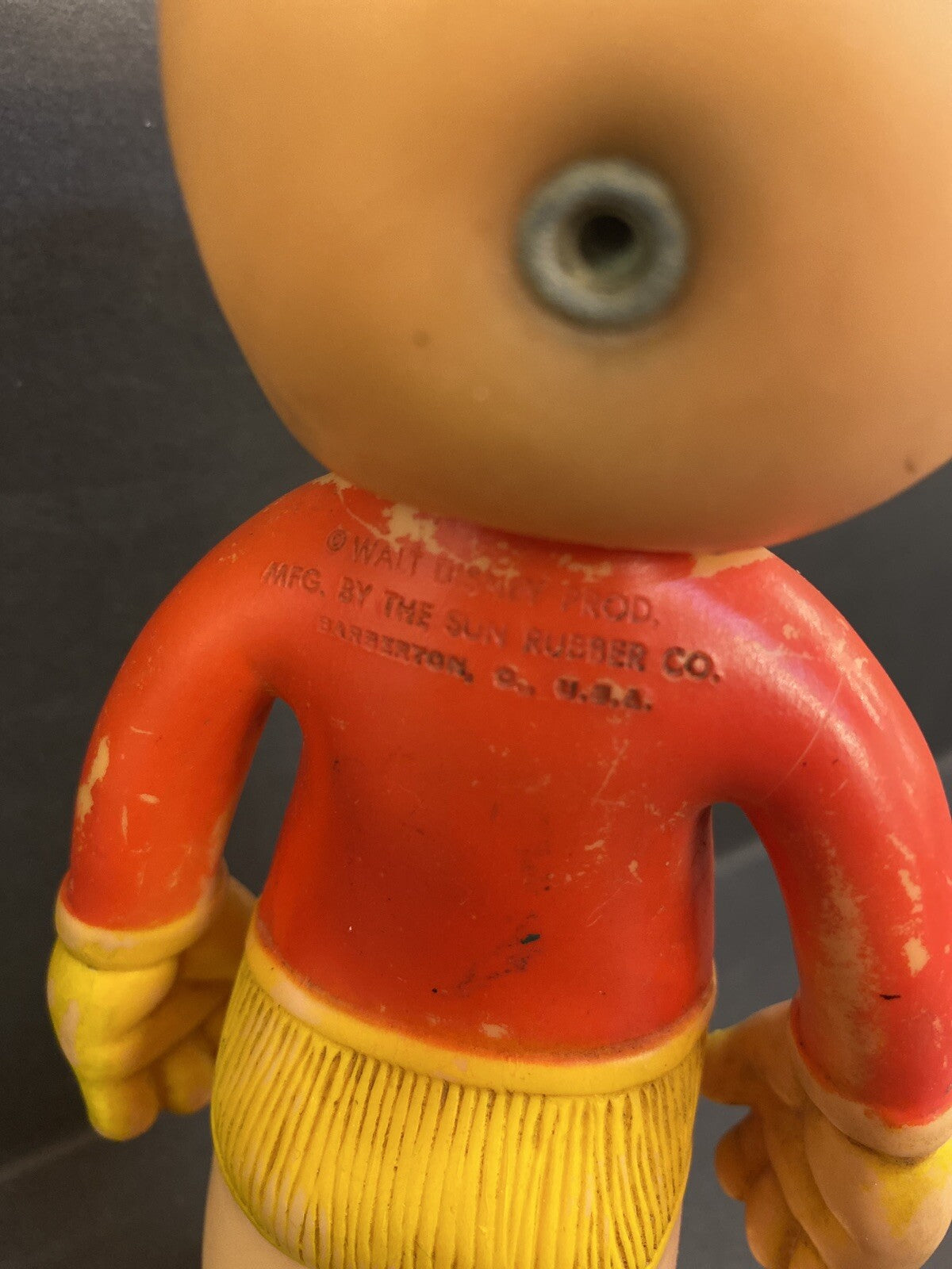 Vintage Mickey Mouse The Sun Rubber Company Toy Walt Disney Productions  8"