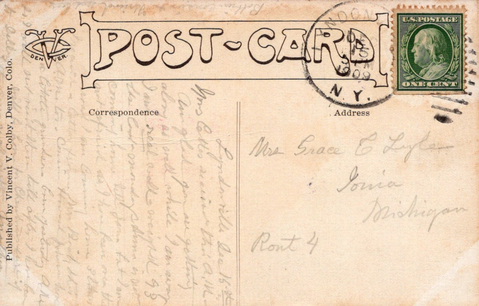 Cartoon White Cat and Dog "With Thou beside me singing" poem Animal Postcard