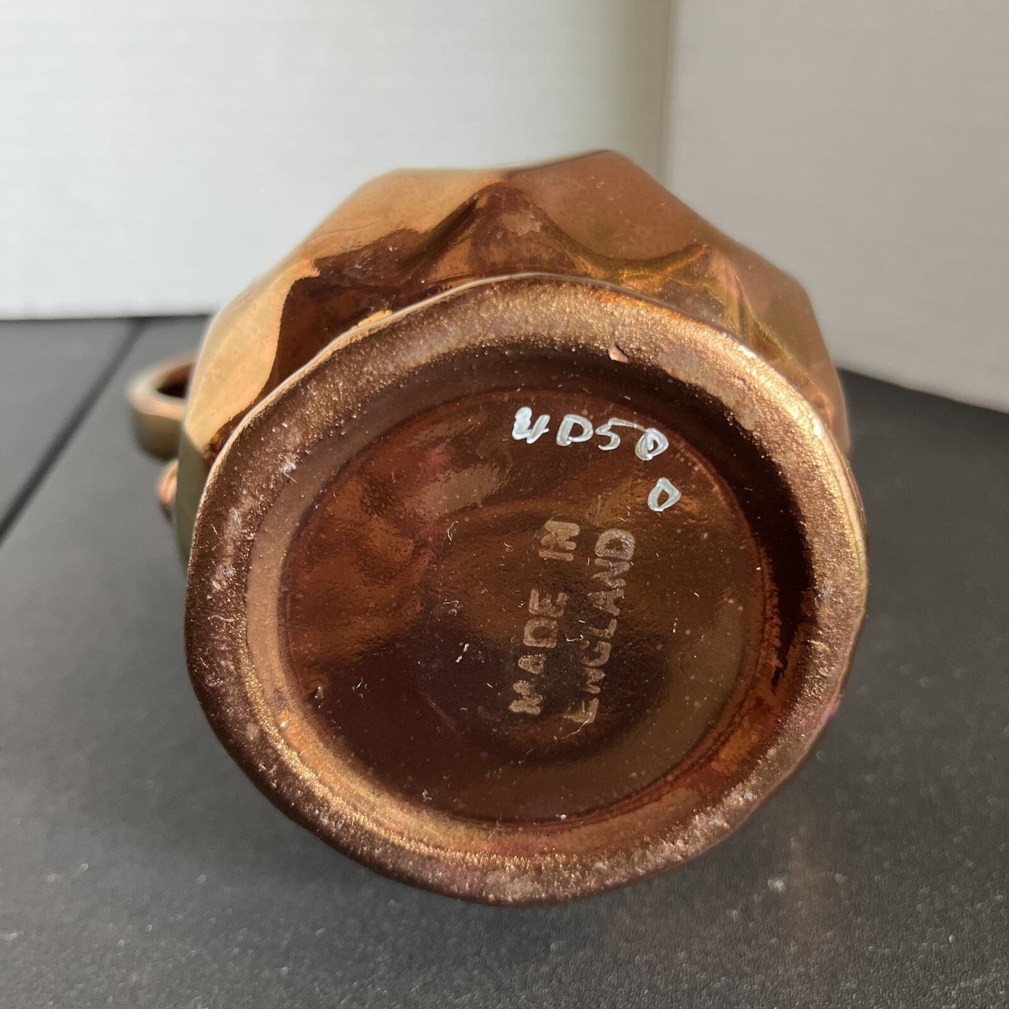 Copper Luster Pitcher by WADE - Made in England - Hand painted