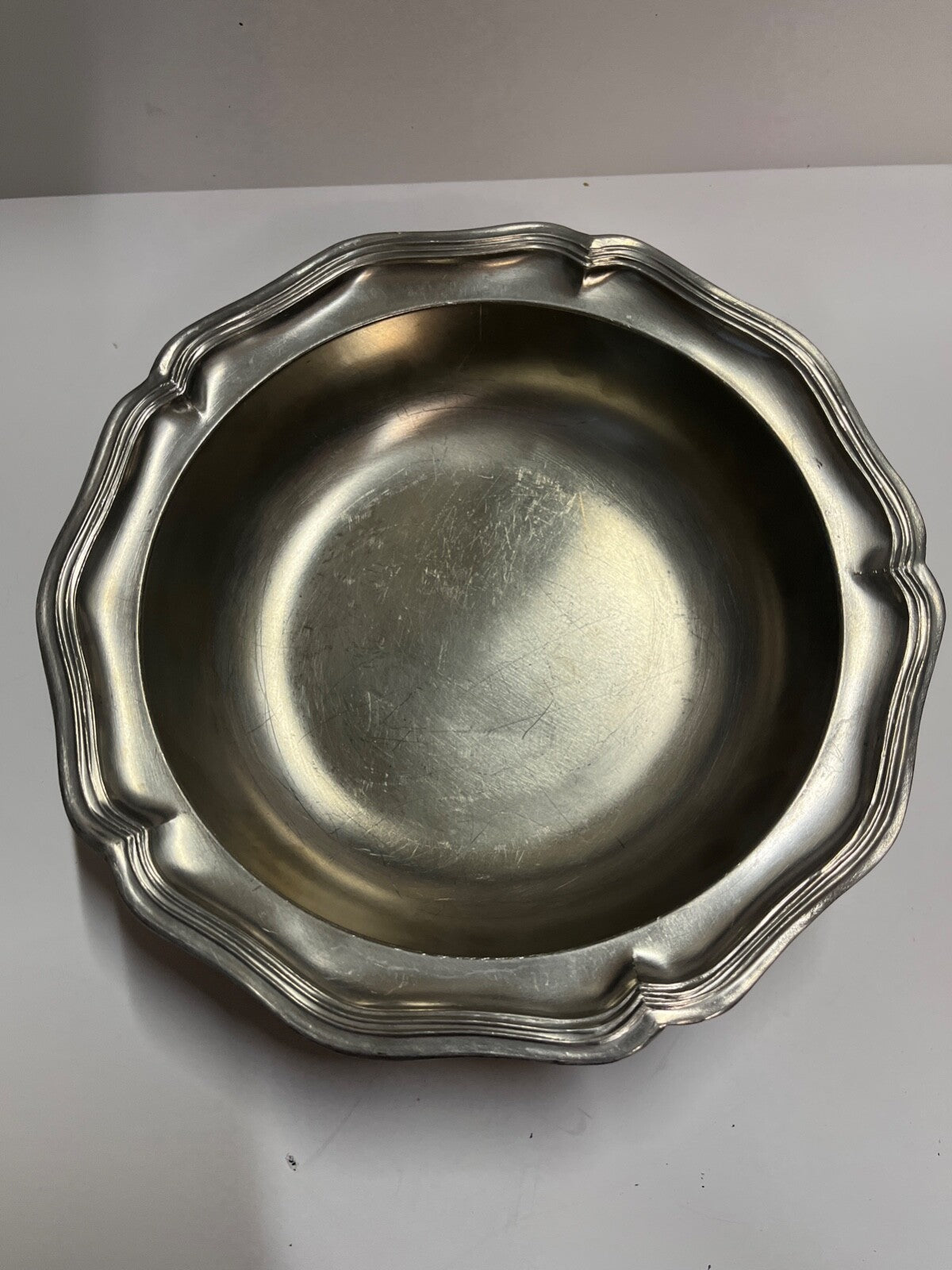 Vintage Zin Tin Etain Pewter 9" Dish