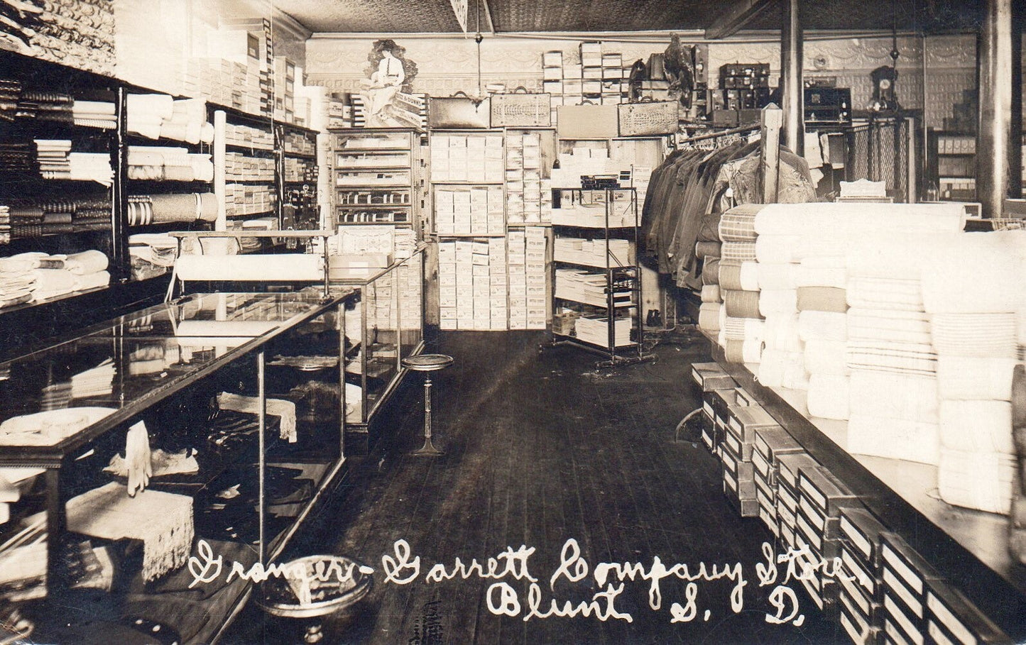 Granger Garrett Company Store Blunt South Dakota SD Interior Postcard