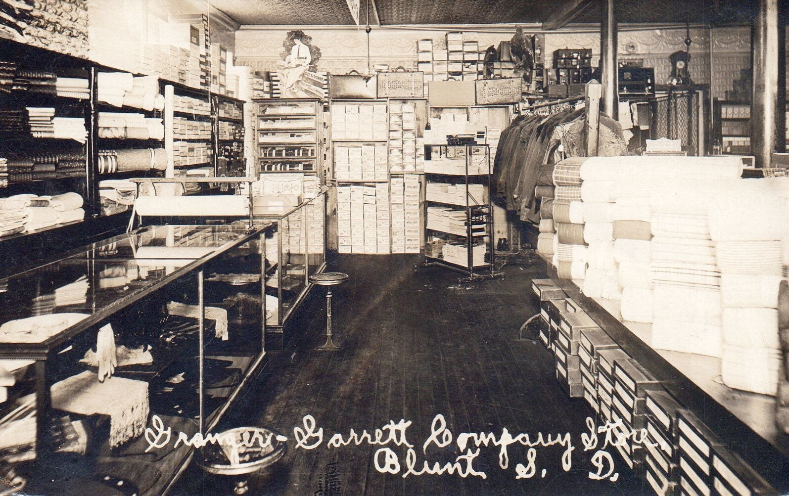 Granger Garrett Company Store Blunt South Dakota SD Interior Postcard