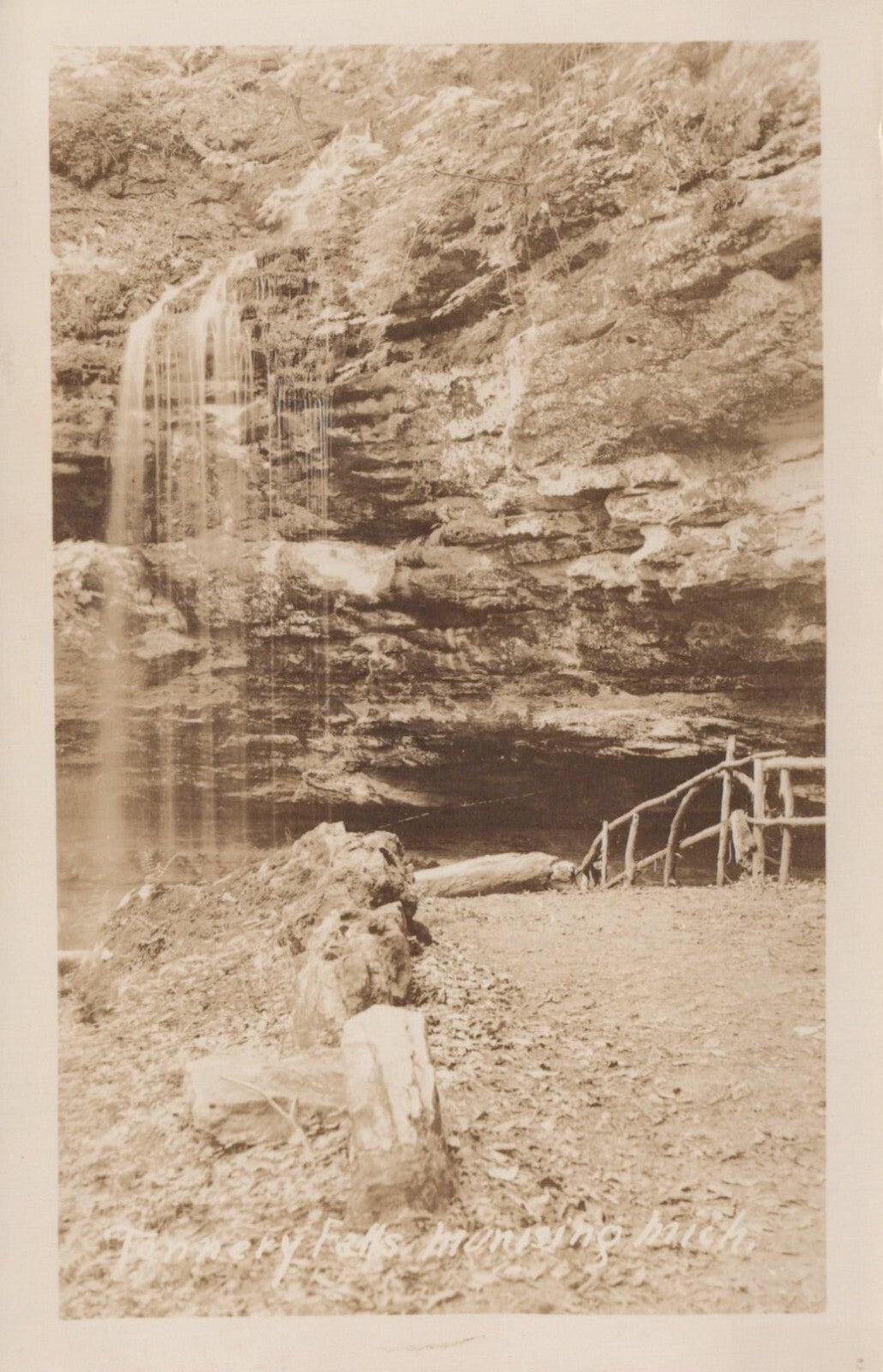 Real Photo Tannery Falls Munising MI Michigan Mich Postcard