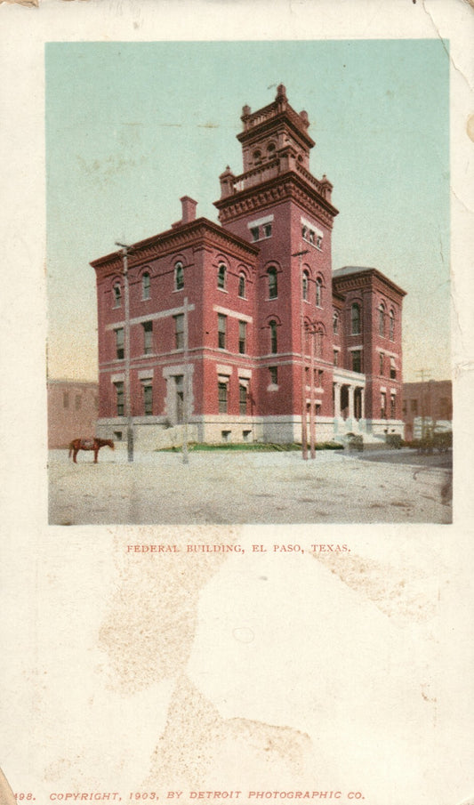 Federal Building El Paso Tex Texas TX Postcard  