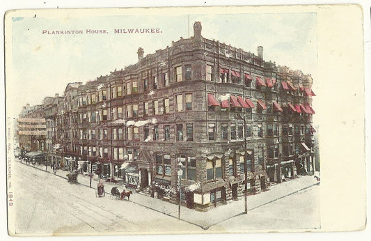Early Plankinton House Hotel Motel Milwaukee WI Wisconsin Postcard