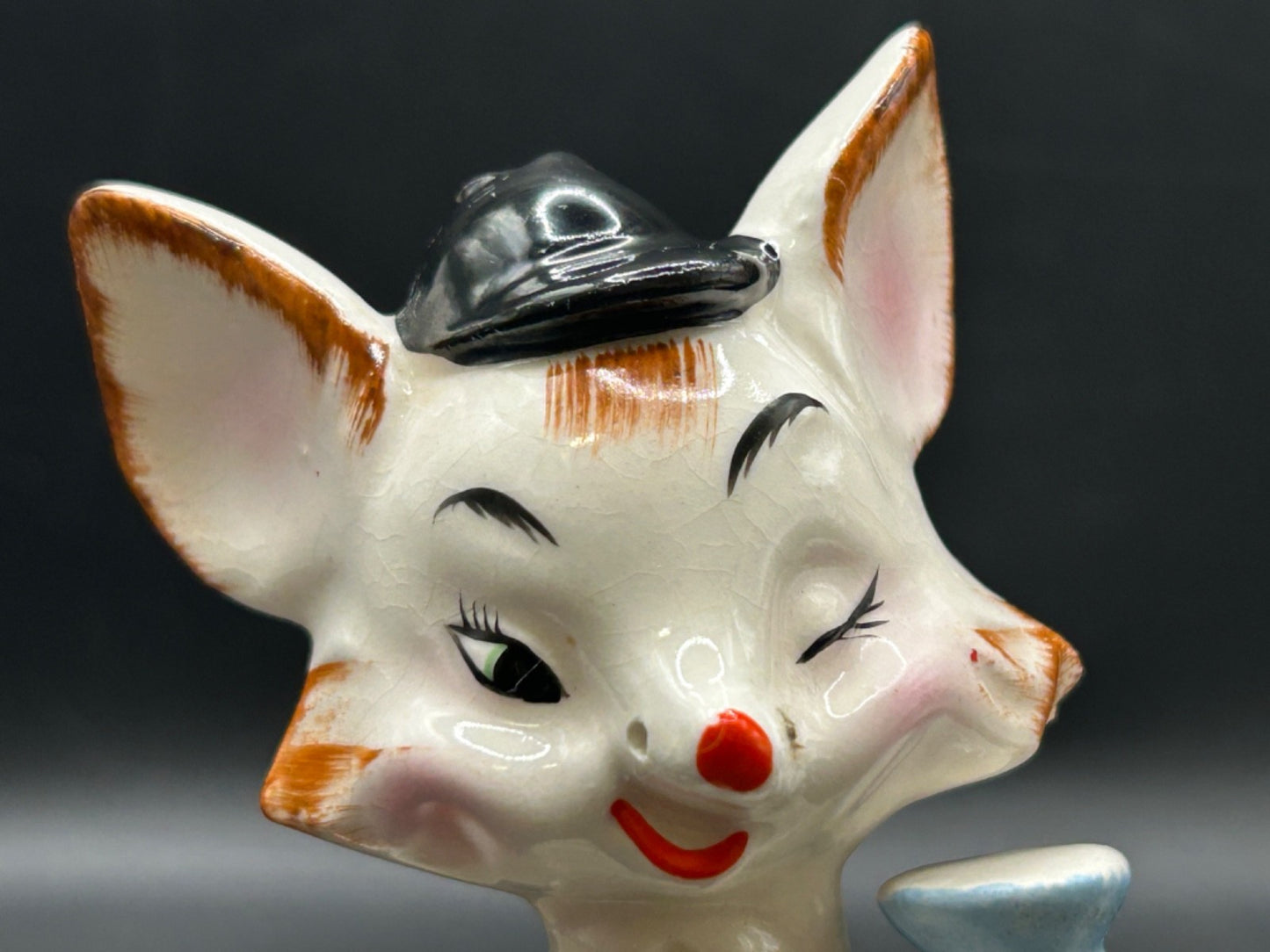 Enesco 1950s Anthropomorphic Foxes Drinking Martinis Salt & Pepper Shaker Set