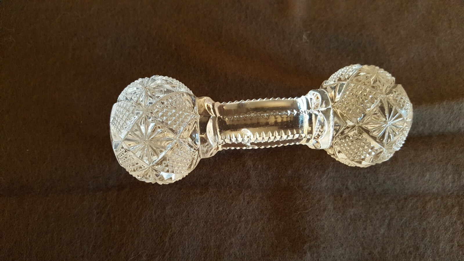 Vintage Antique Fine Cut Glass Lead Crystal Knife Holder 