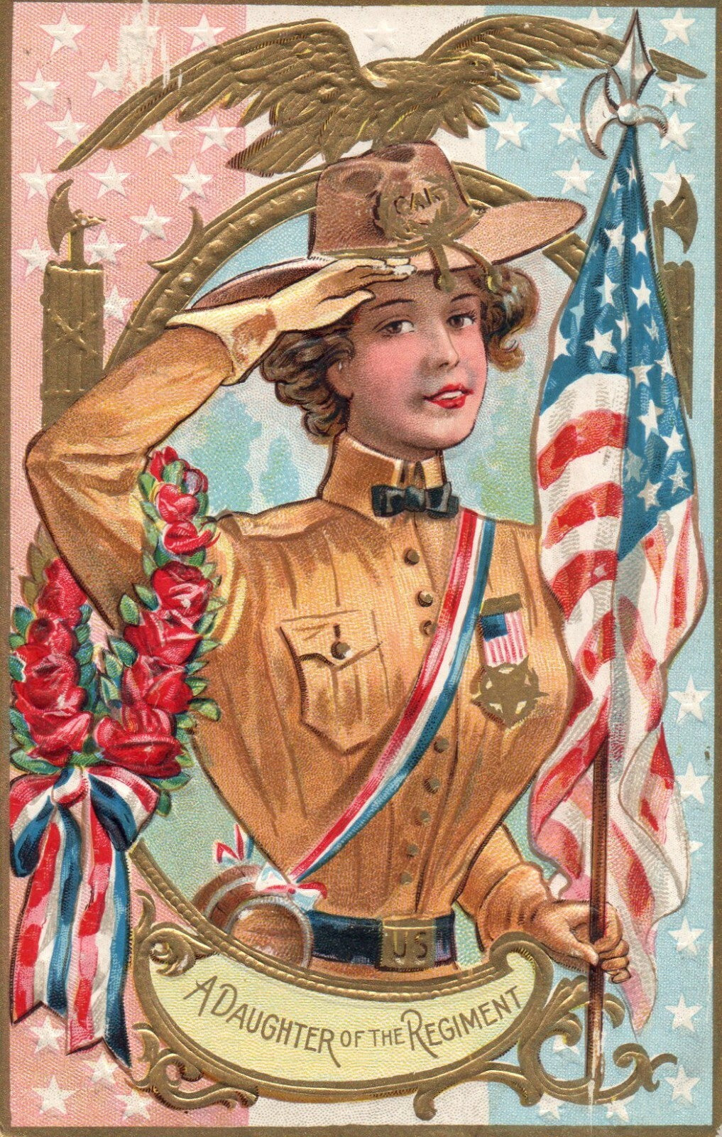 GAR Grand Army of the Republic Daughter of Regiment Patriotic Series 2 Postcard