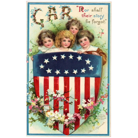 Clapsaddle GAR "Nor Shall Their Story be Forgot" Vintage Memorial Postcard