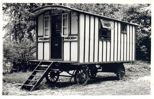 Real Photo Pax Wood Caravan 'Jam Roll' Postcard