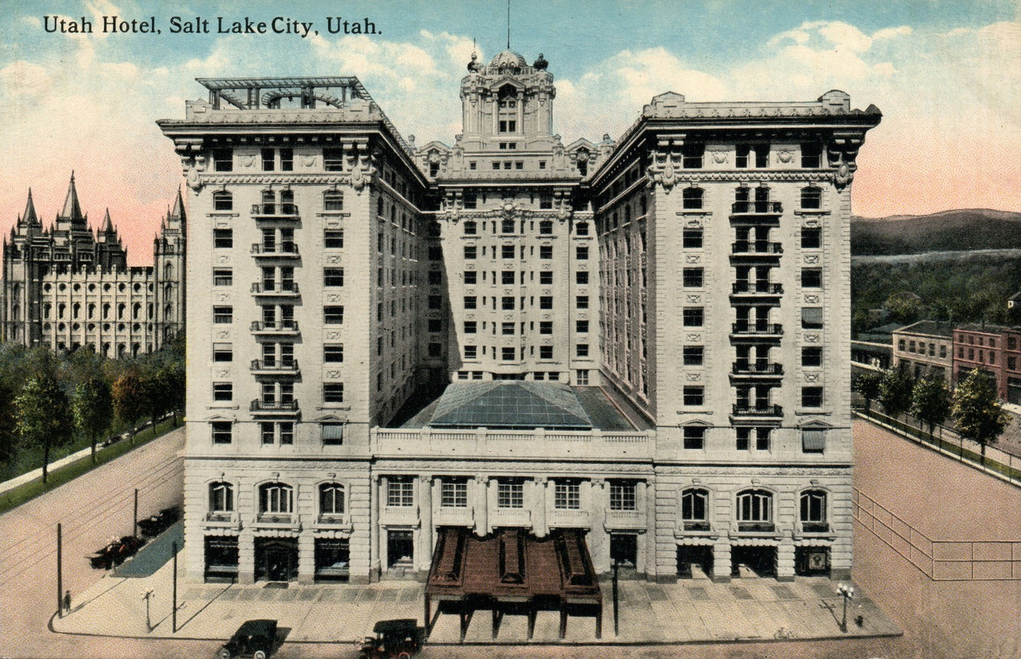 Utah Hotel Salt Lake City Utah Vintage Postcard