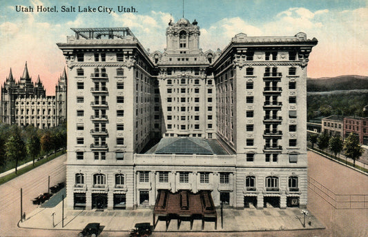 Utah Hotel Salt Lake City Utah Vintage Postcard