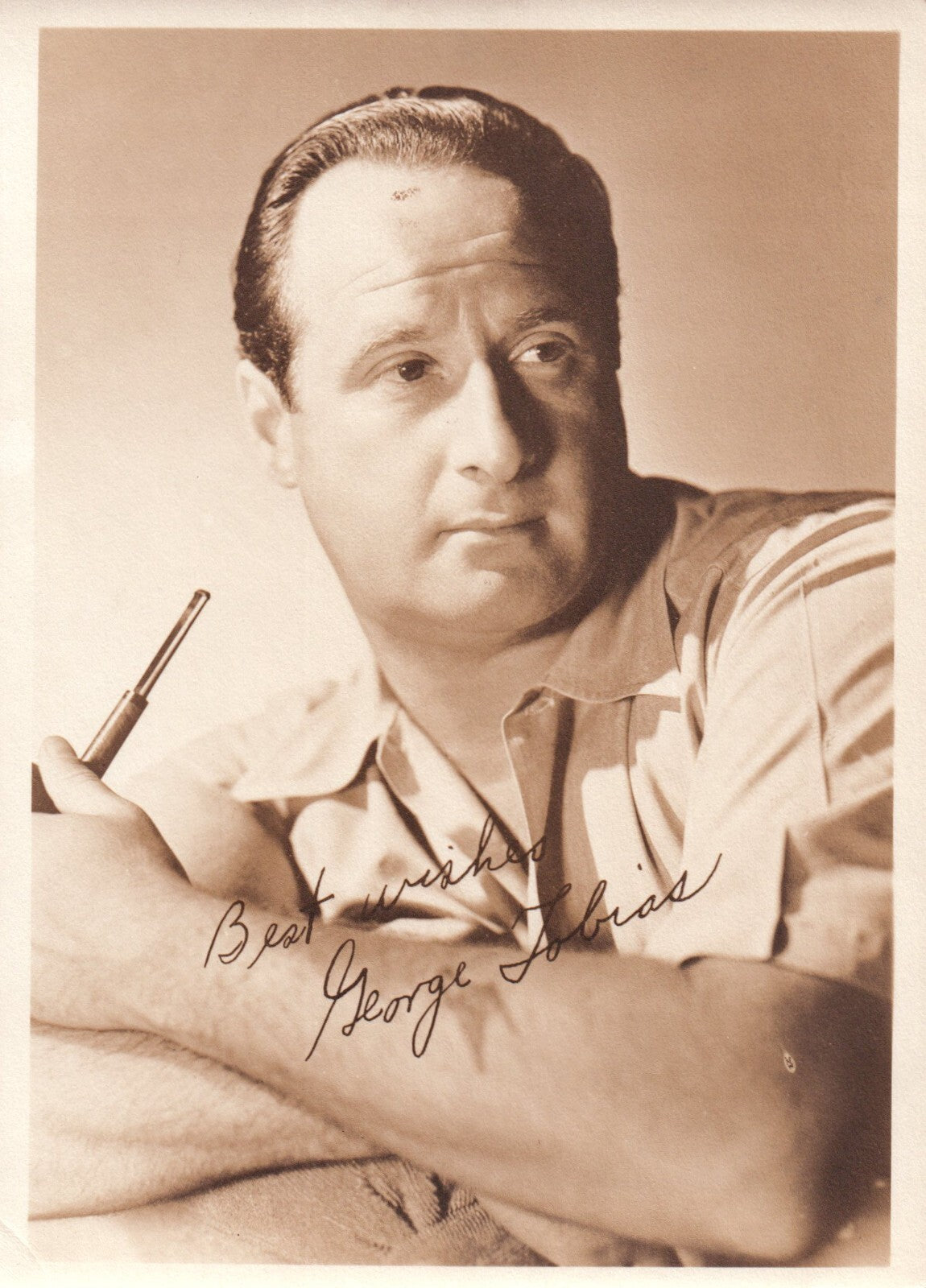 Hollywood Movie Star George Tobias AUTOGRAPHED INK  Real PHOTO  Signed 5 x 7