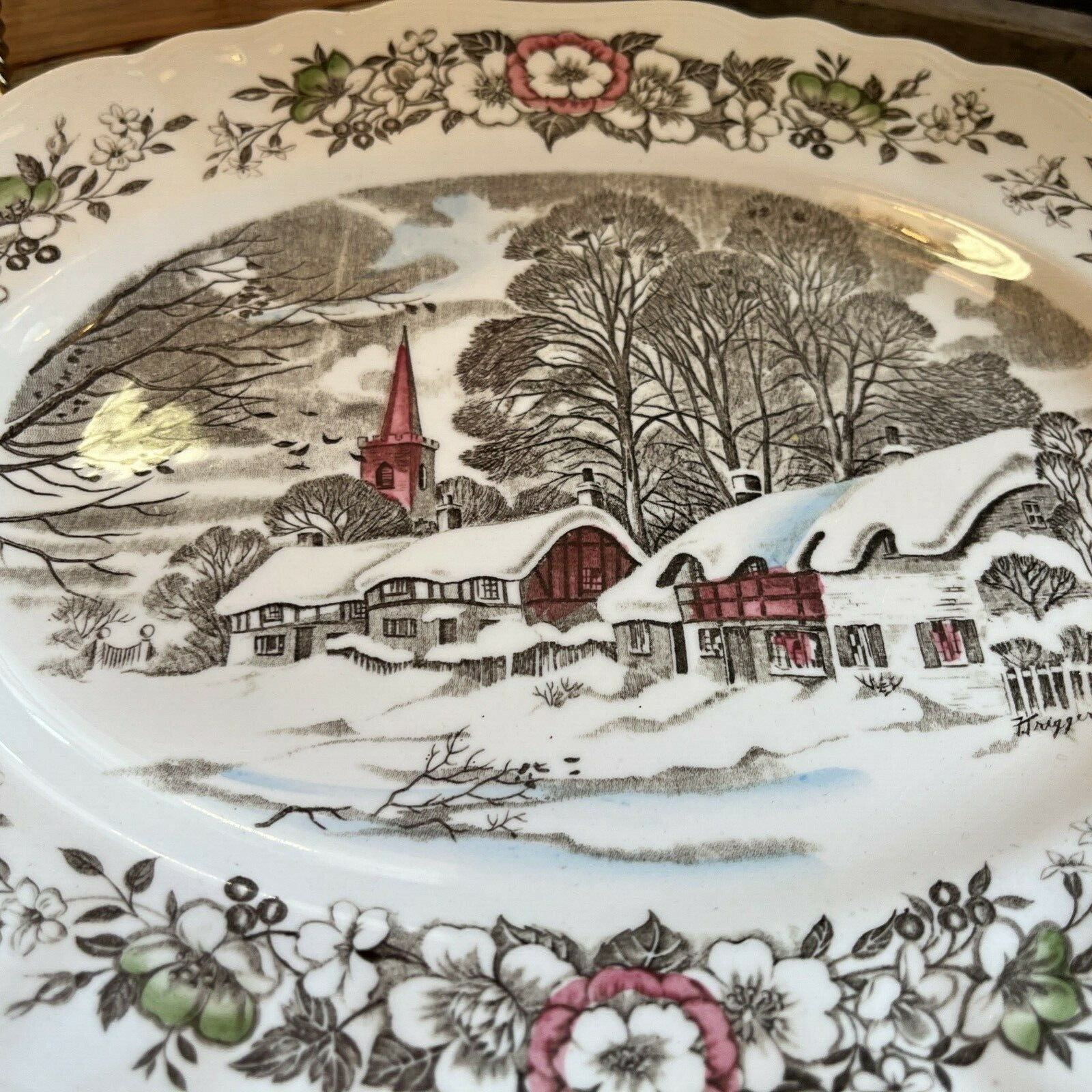 Beautiful 12” English Staffordshire  China Platter