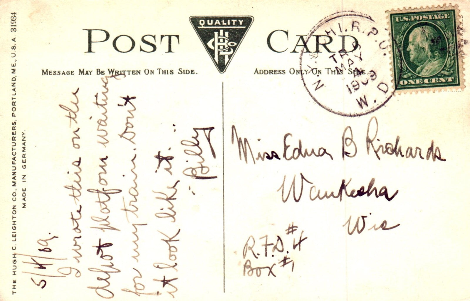 Interior View of YMCA Gymnasium in A Adrian Mich Michigan MI Postcard