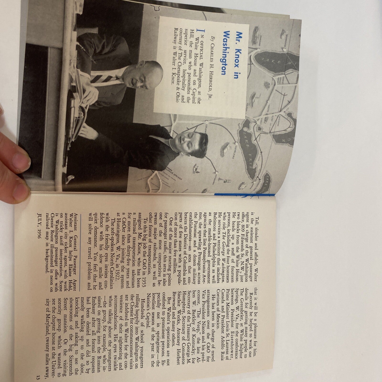 July 1956 Patriotic TRACKS MAGAZINE CHESAPEAKE & OHIO RAILROAD RR TRAINS  