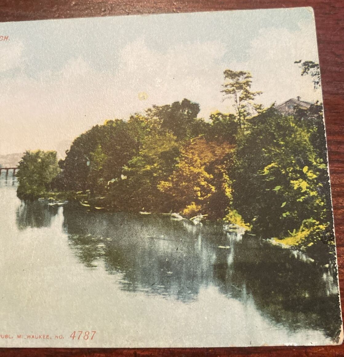 Flat River Scene Greenville MI Mich Michigan Postcard