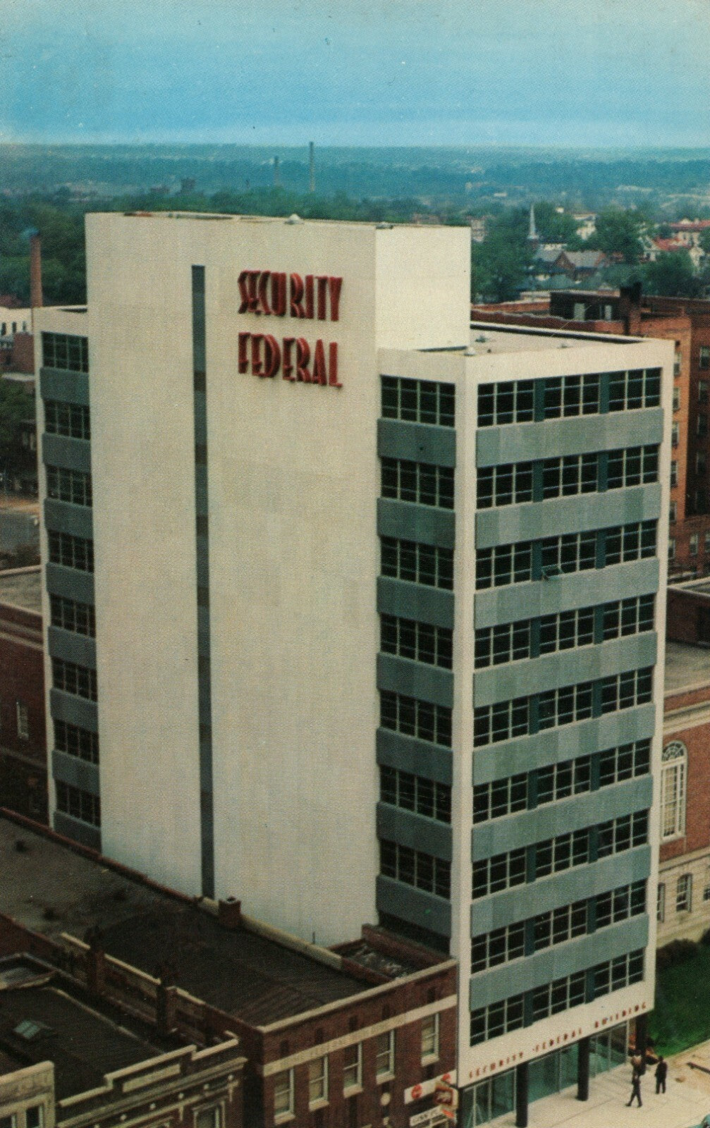 Office Building Security Federal savings South Carolina SC Postcard