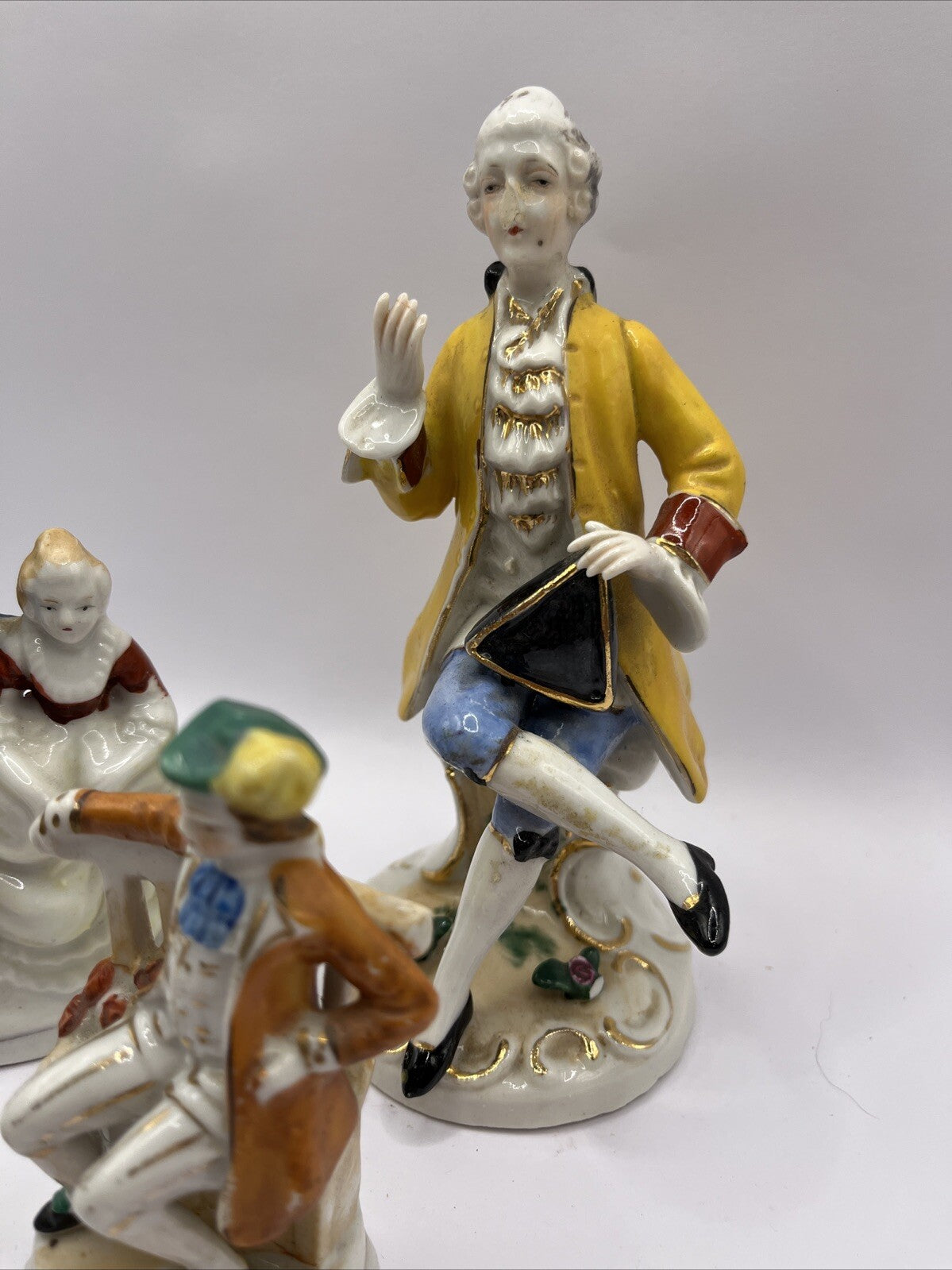 Porcelain Figurines Occupied Japan Lot Colonial Victorian VTG 4 Pc