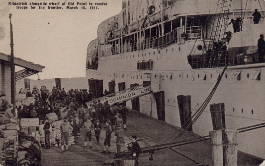Kilpatrick Alongside Wharf at Old Point to Receive Troops Ship Postcard