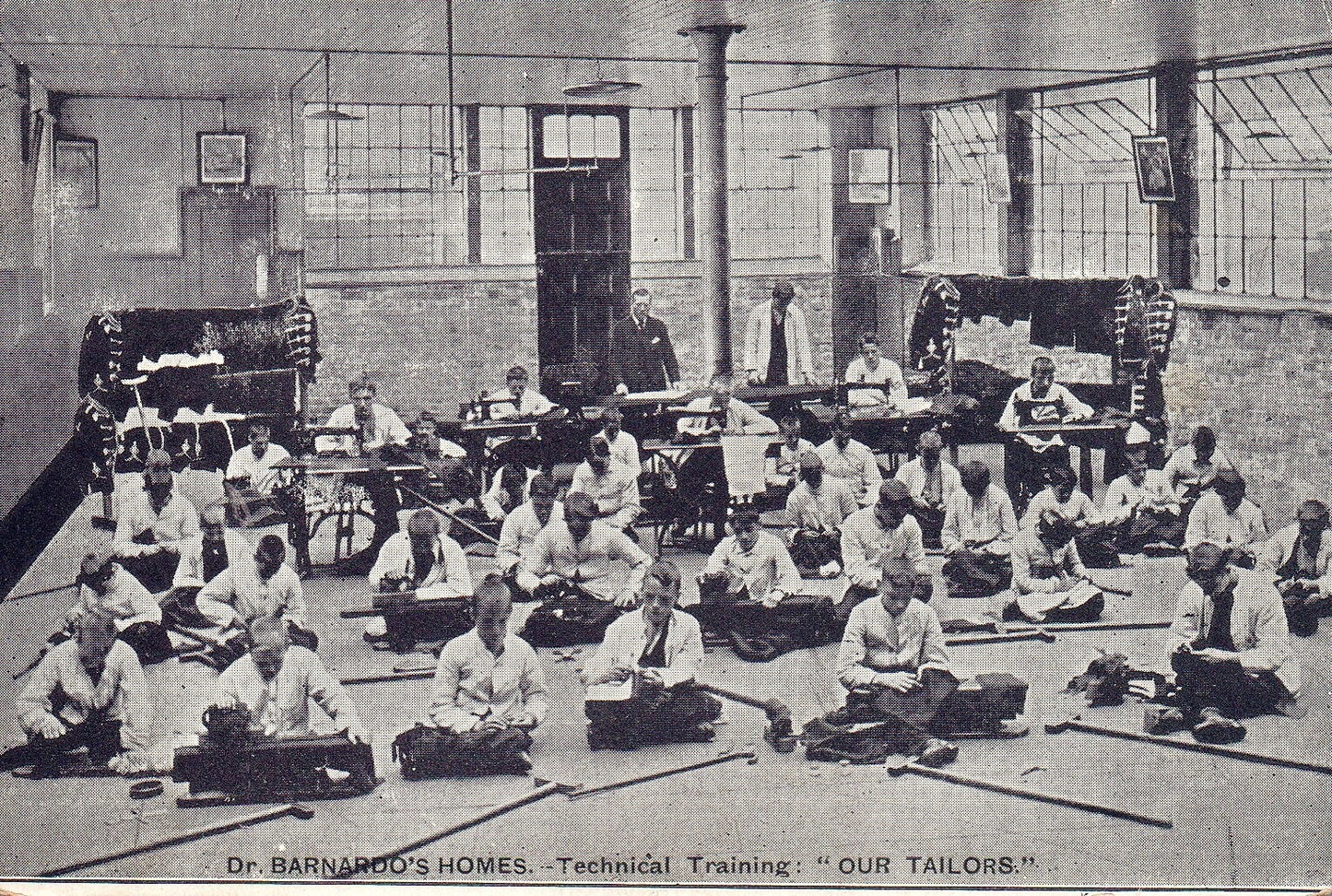 RARE Dr. Barnardo's Home Technical Training "Our Tailors" England UK Postcard