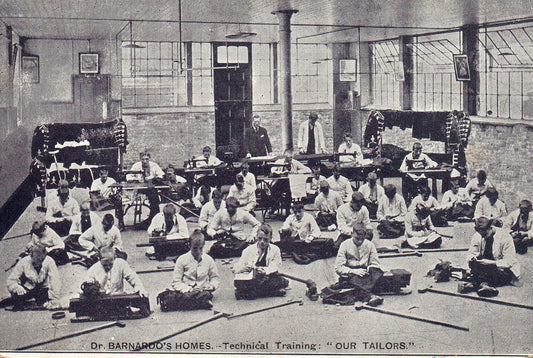 RARE Dr. Barnardo's Home Technical Training "Our Tailors" England UK Postcard