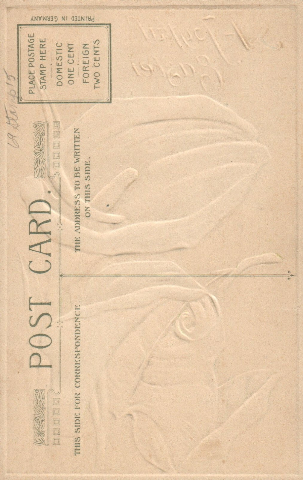 1913 John Winsch Calla Lilly Lily Flowers Easter vintage postcard 