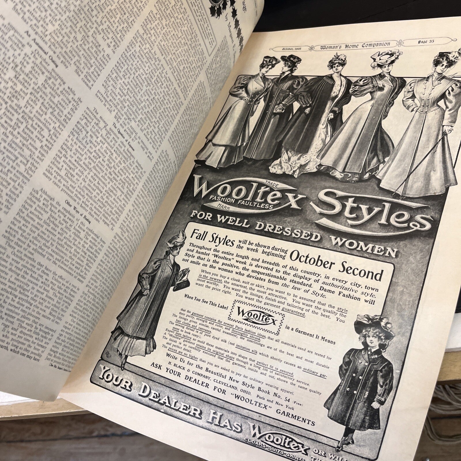 Rare Antique Orig VTG 1905 Woman's Home Companion Ladies Magazine