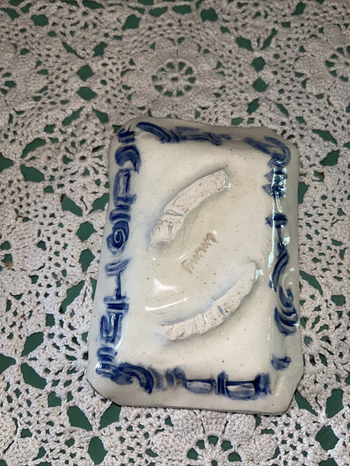 Studio Art Pottery Trinket Dish / Soap Dish  USA Made 6”