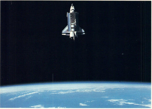Earth-Orbiting Space Shuttle Challenger NASA Space Large Postcard 