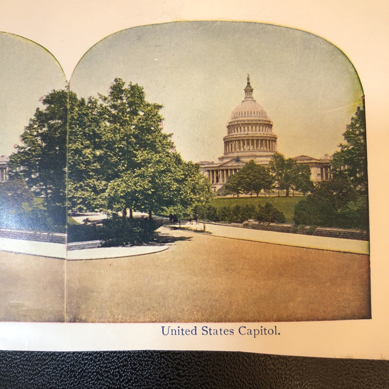RARE Stereoview Paper Cards White House United States Capitol Blue Room Lot of 3