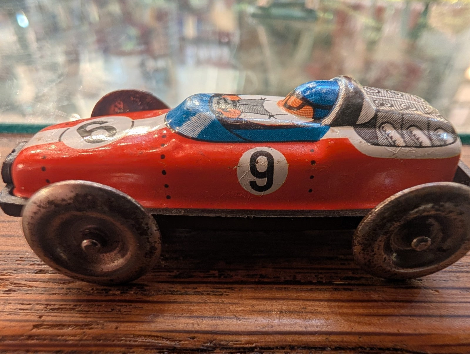 Vintage Tin Race Car Litho W. Germany Speed Racer 9