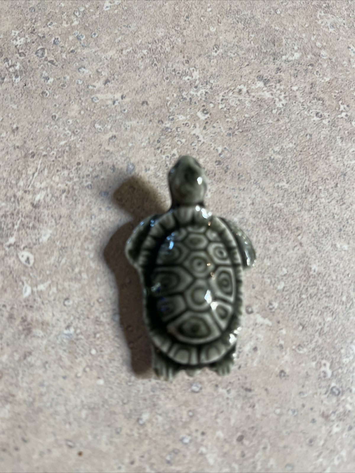 Miniature Sea Turtle Figurine, Wade Porcelain, Made in England, 2" Long, Read