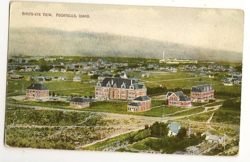 Birds Eye View Pocatello Idaho ID  Postcard