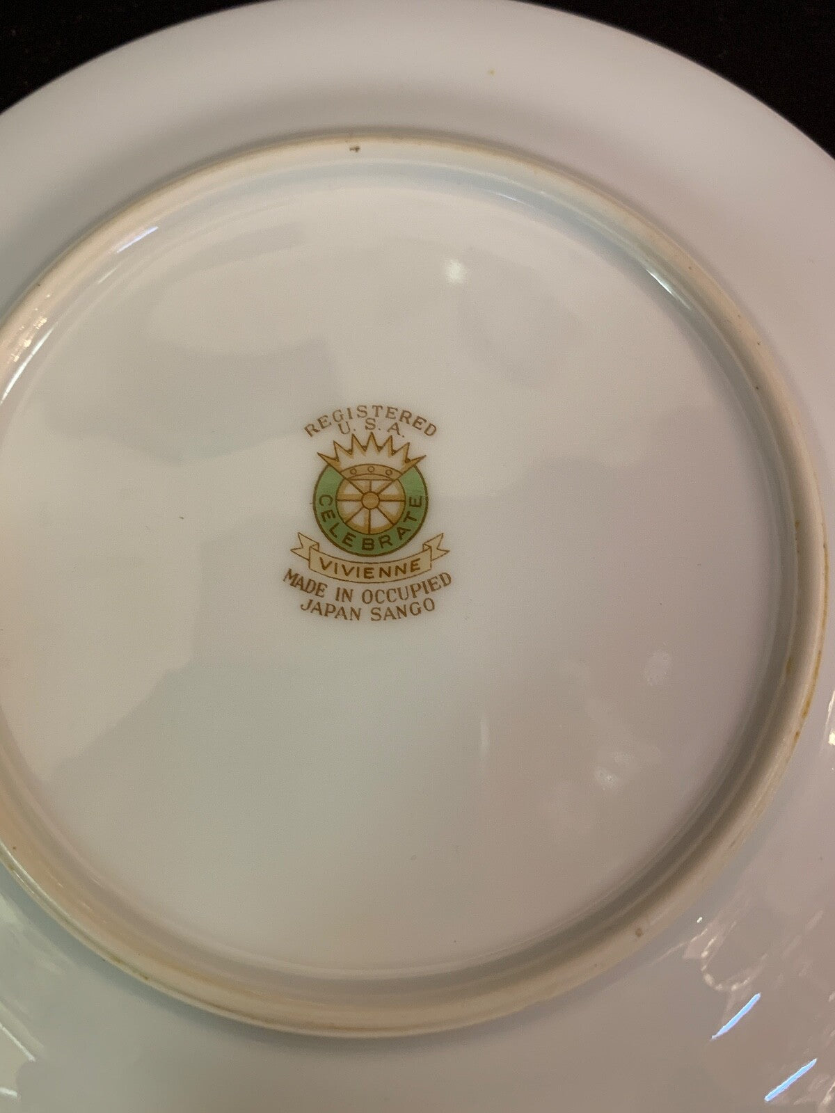 Vivienne Made in Japan Vintage Floral and Gold Pattern 6' Bread Plate