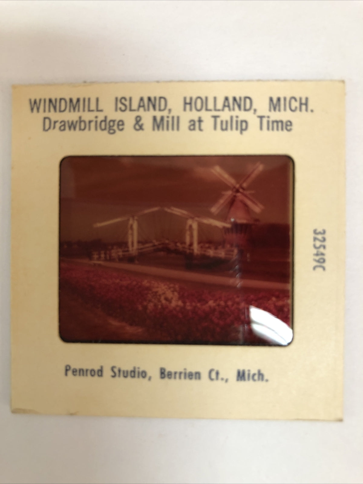 1960's 9 SLIDES Windmill Island Holland MICHIGAN Tulips Windmill