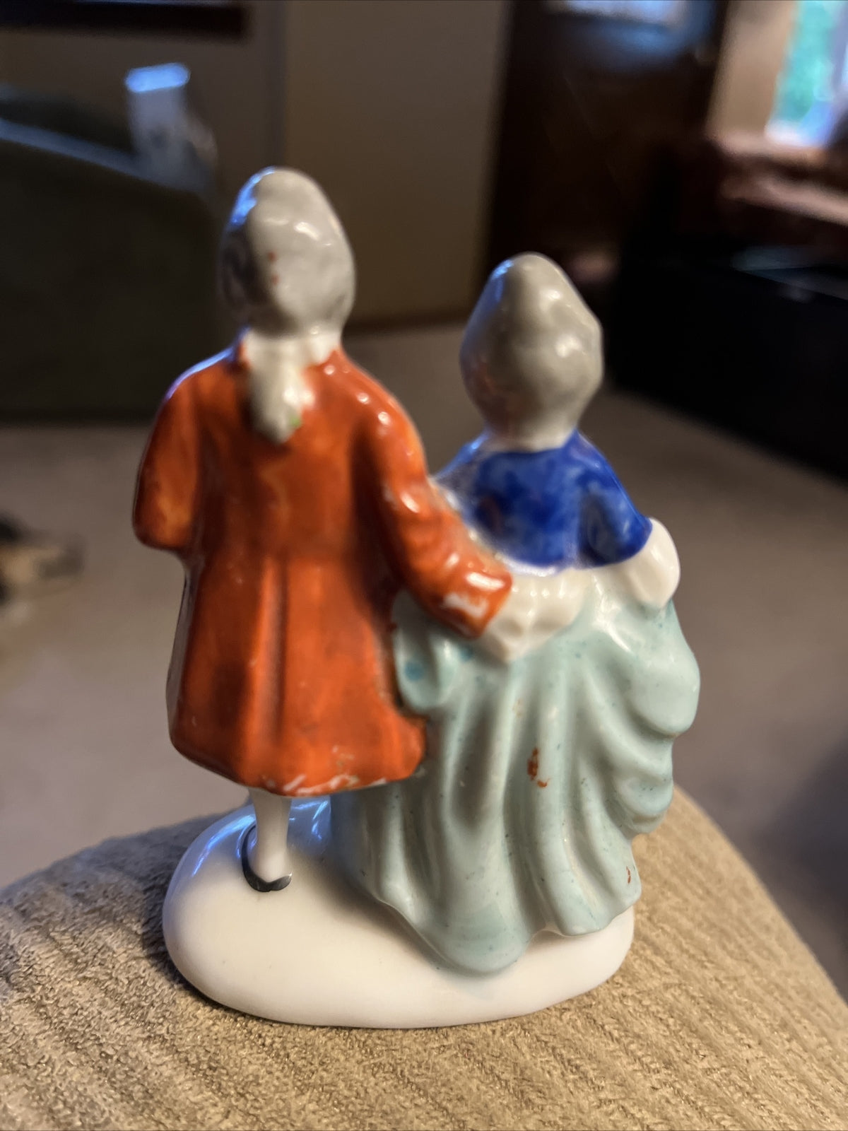 Vintage Porcelain Figurine Victorian Couple Hand Painted Made in Occupied Japan