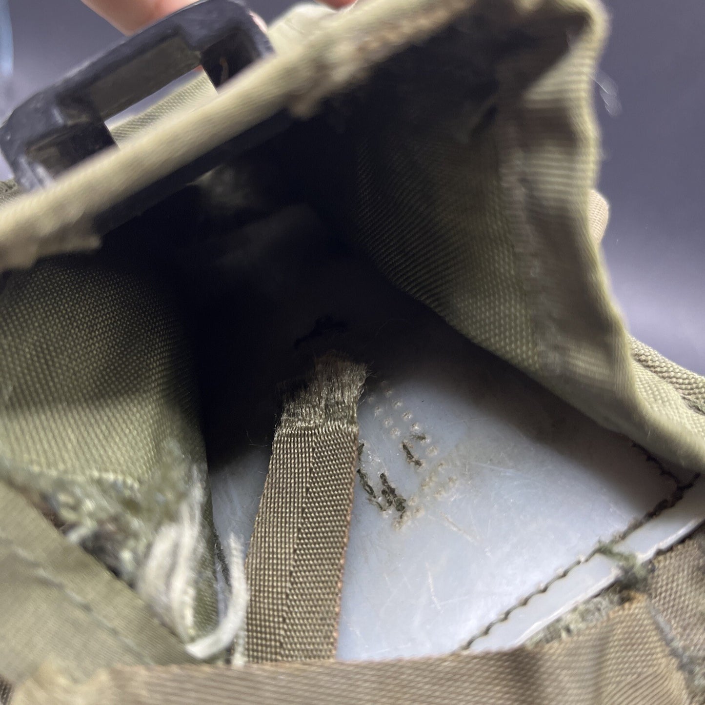 US Military Ammo Pouch Case Small Arms Canvas w/ Alice Clips Lot Of 2