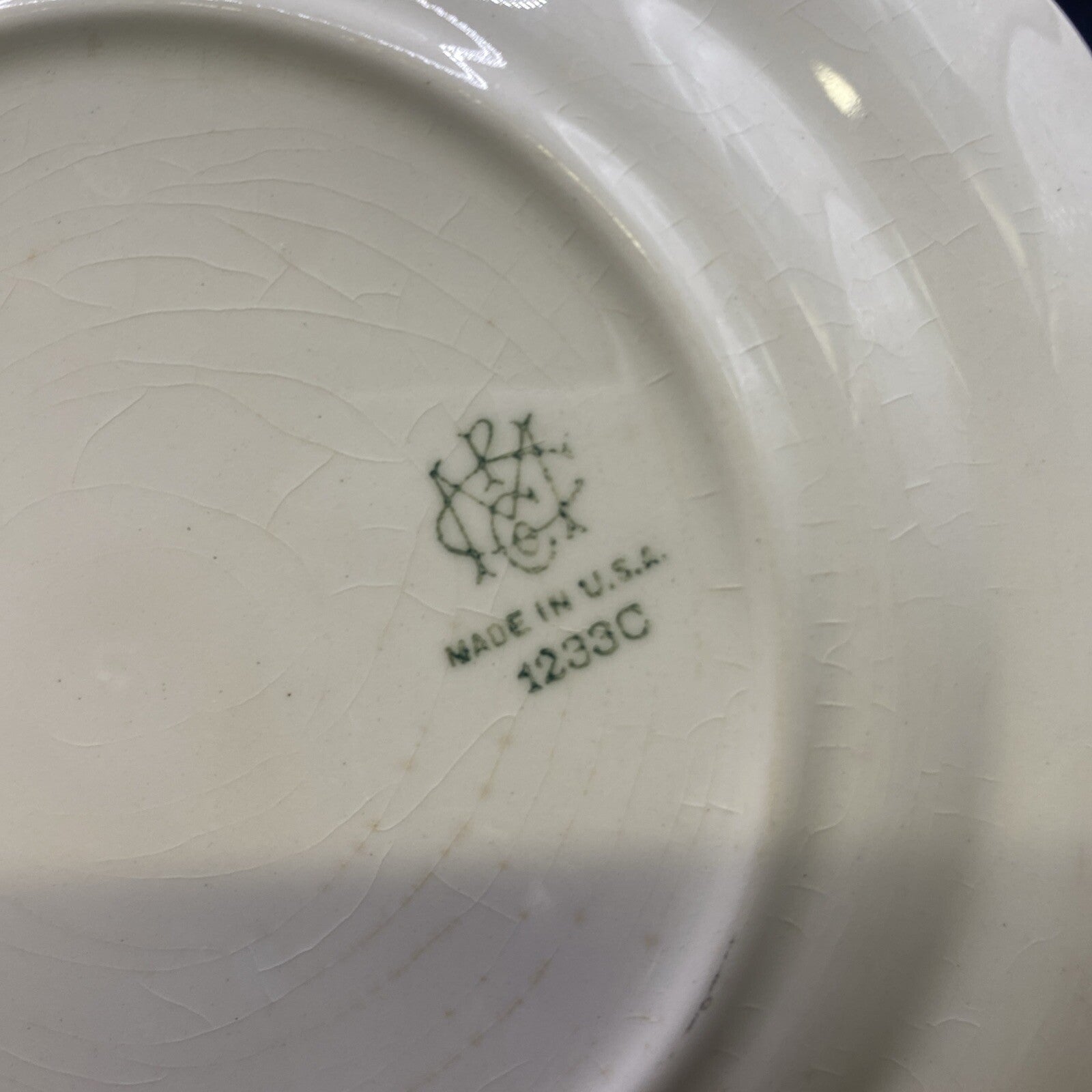 RARE Lot of 4 1930's Petalware Mount Clemens White Plates Salad Bread Desert