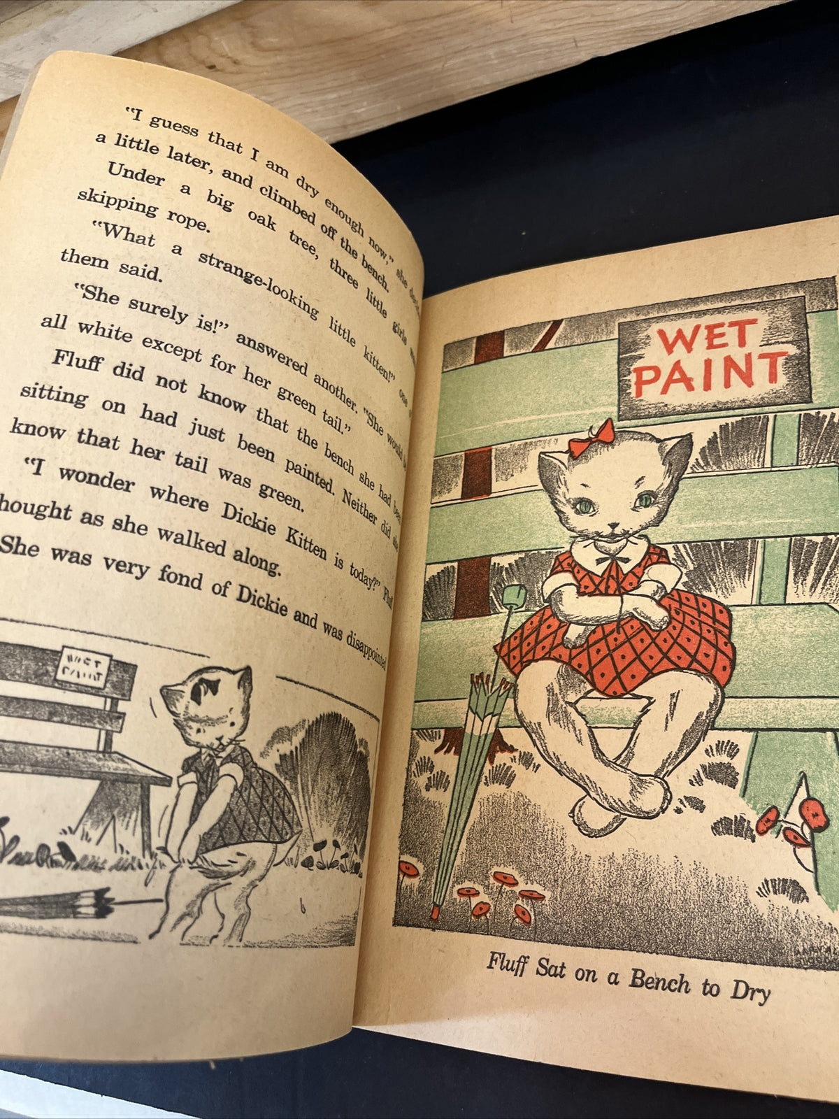 Very Rare 1939 Little White Kitten Children Book By June Scheckler Whitman Publi