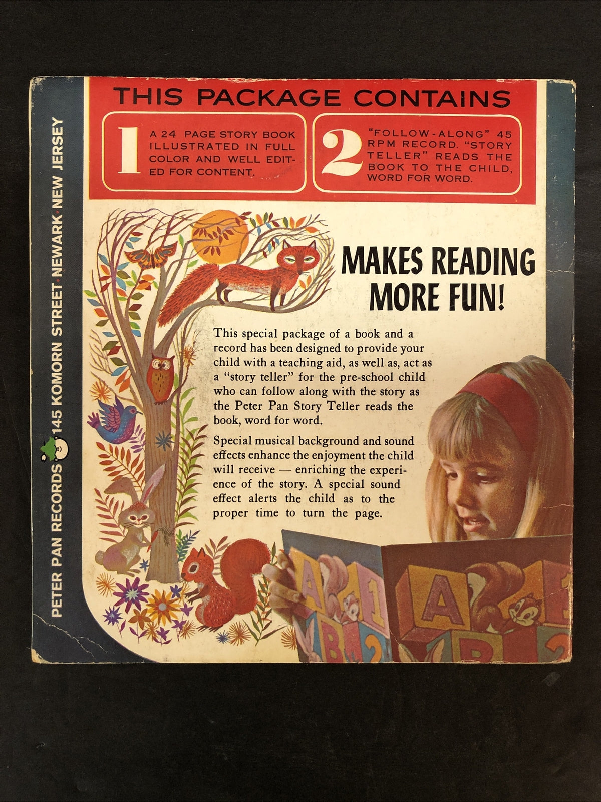 Pinocchio Book and Record PETER PAN Records #1946