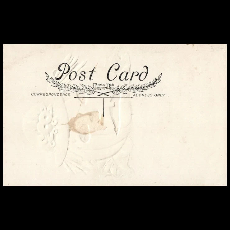 Halloween Wishes Pumpkin Scarecrow Vintage Postcard by Whitney