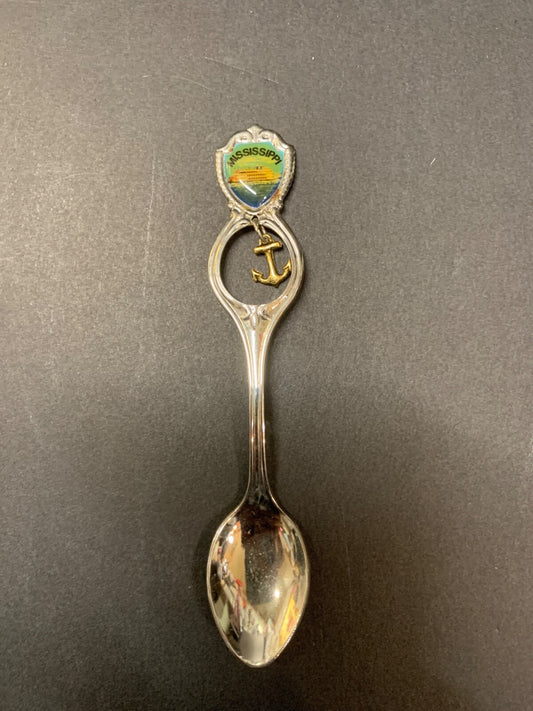 Vintage Mississippi Boat and Anchor Spinner Souvenir Spoon