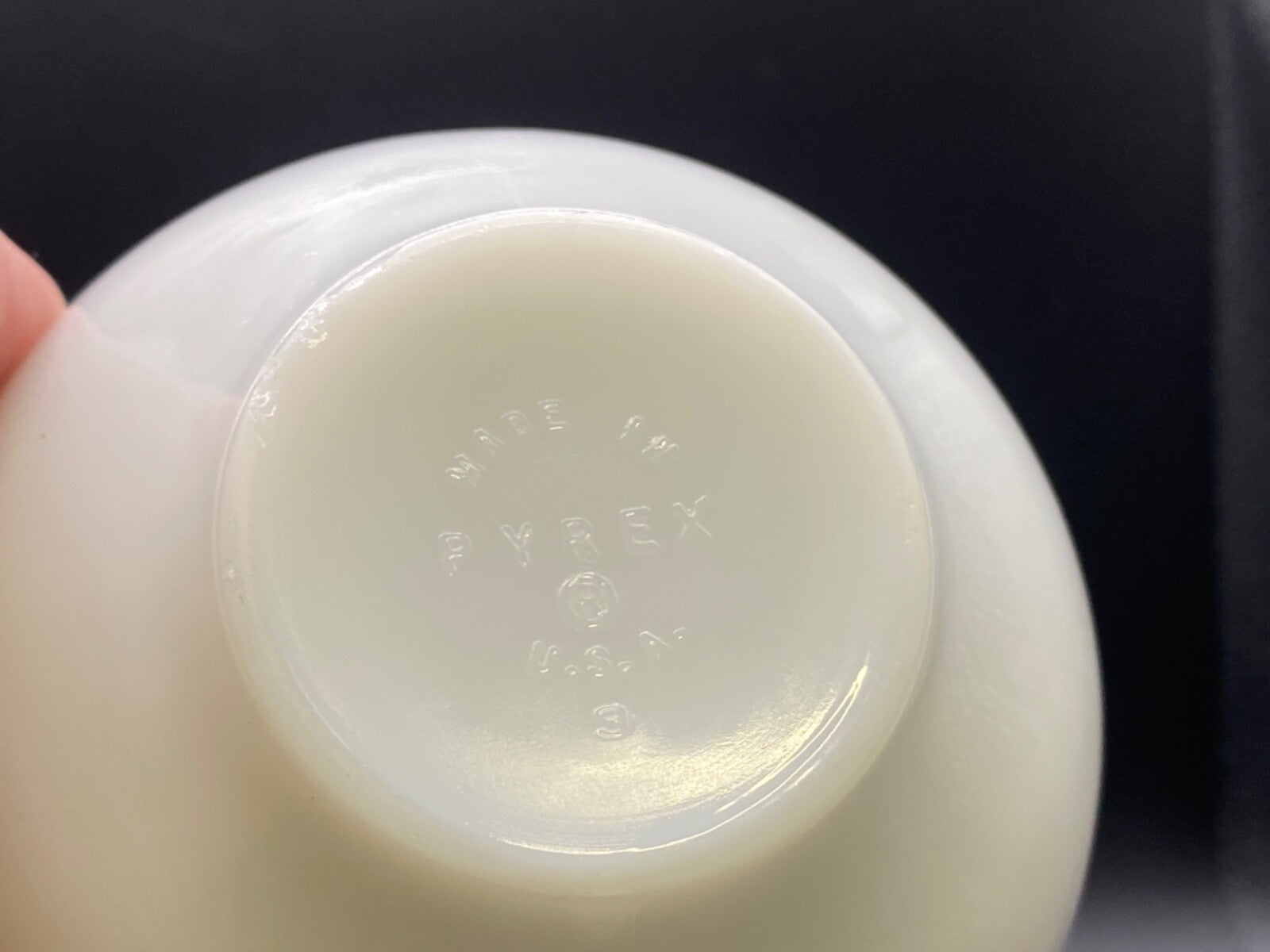 RARE Set of 2 Vintage  Pyrex White Dove Grey Regency  Trim Gray USA Cup cups