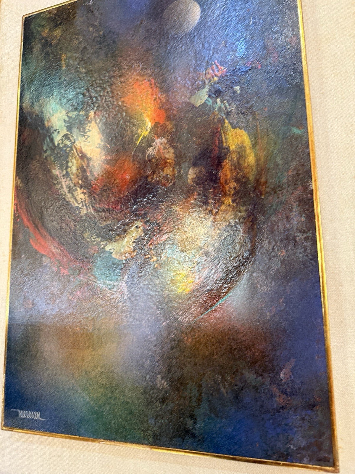 Leonardo Nierman Original Painting 1967 Framed Art