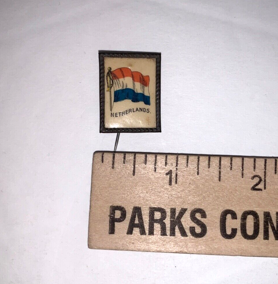 Vintage Java Coffee Souvenir Country Flag (Netherlands) Pinback