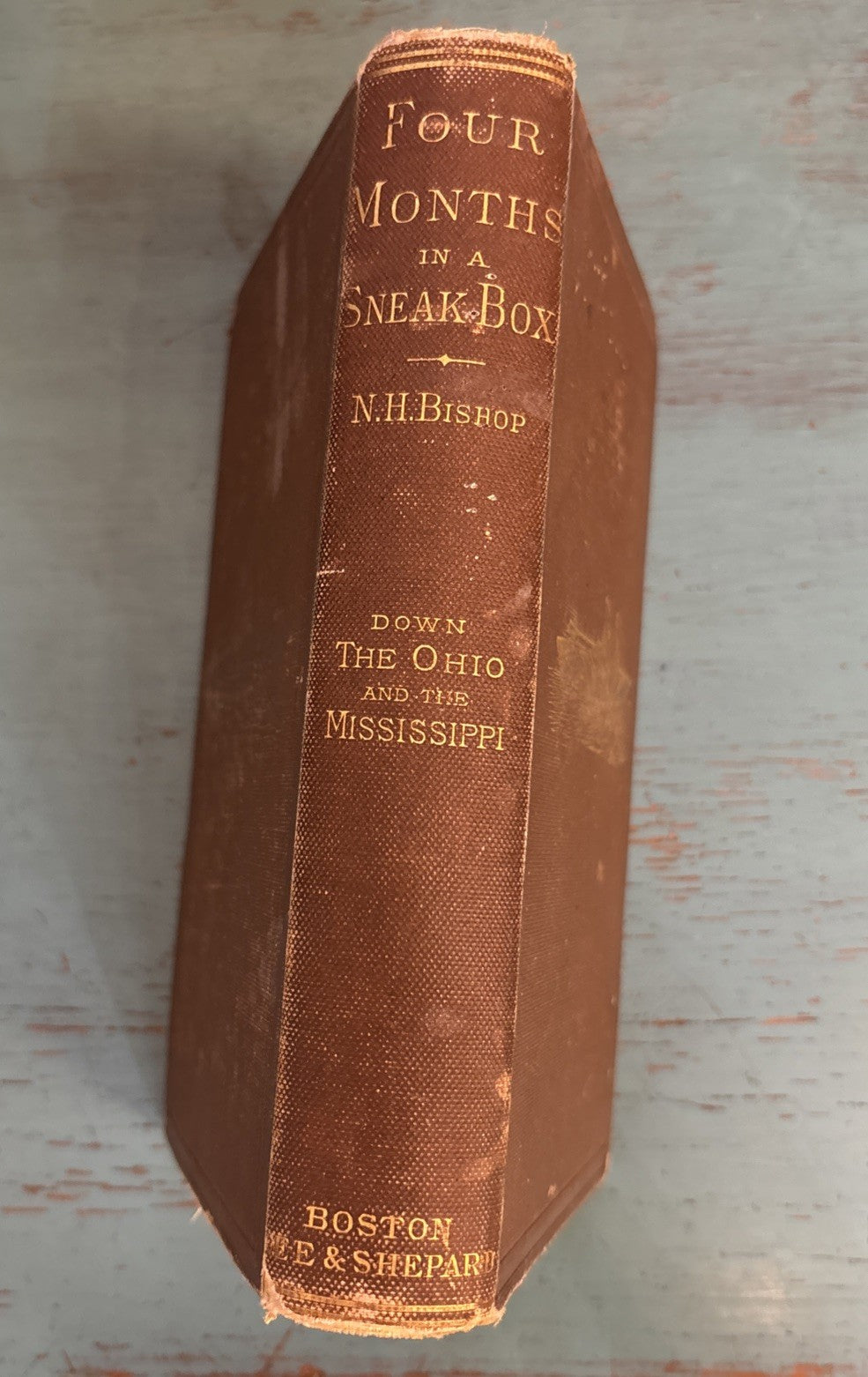 RARE Four Months In A Sneak Box By NH Bishop 1879 First Edition Illustrated