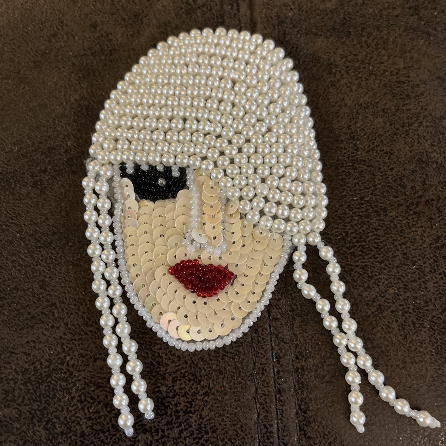 vintage handmade beaded brooch Pin Jewelry