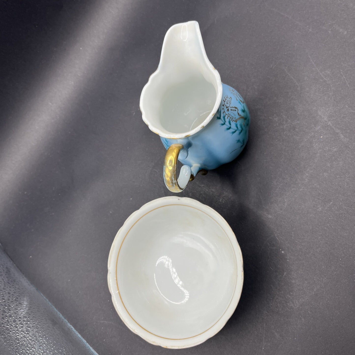 Royal Stafford Bone China Blue, With Seahorses  Cream & Sugar